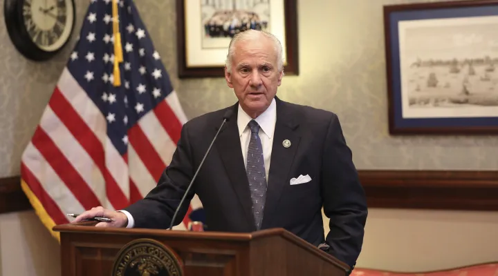 South Carolina Gov. Henry McMaster answers questions about the 2024 General Assembly's session at a news conference on Monday, May 13, 2024, in Columbia, S.C. (AP Photo/Jeffrey Collins)