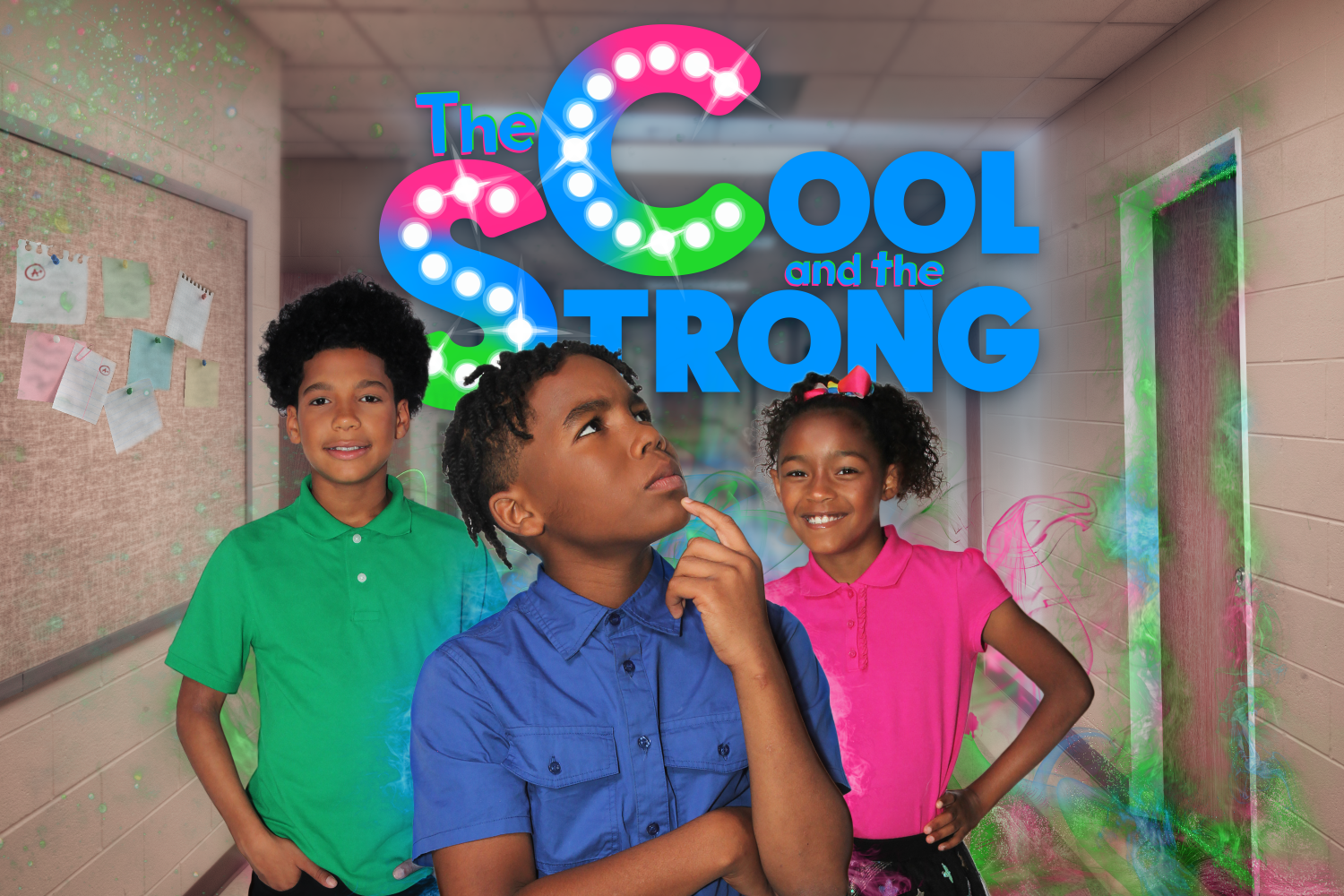 series artwork for the cool and the strong with lead characters