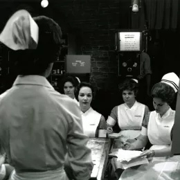 Nurses at Spartanburg Memorial train using SCETV telecourses.