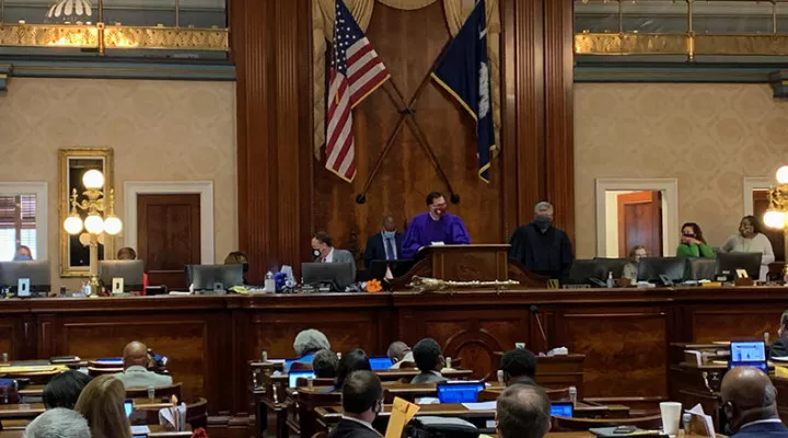 State lawmakers meet during the legislature's special session in September 2020.