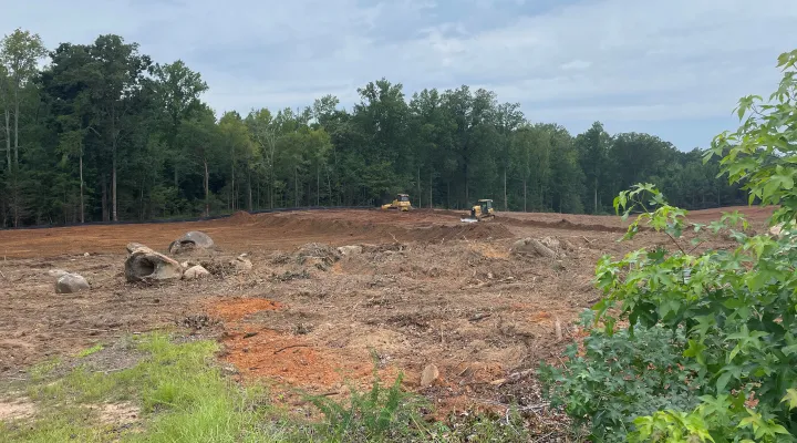  This land in transition is being developed into a multi-home site upon which actually affordable rental homes will be available as early as next summer to teachers in the Fairfield County School District.