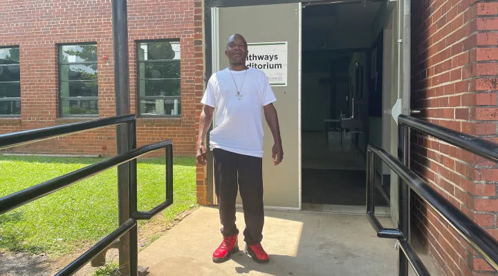  Curtis Gordon sometimes uses a wheelchair to get around. He got on his own two feet outside the Rock Hill Homeless Court because, well, he wanted to show that he'd gotten on his own two feet.