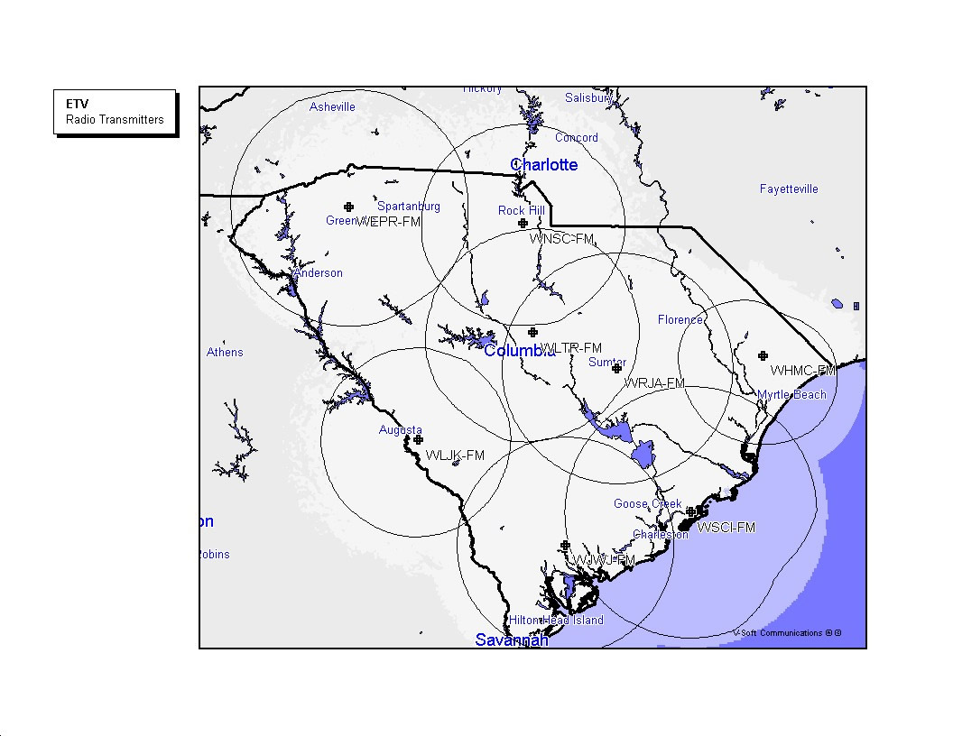 ETV Radio Coverage Map