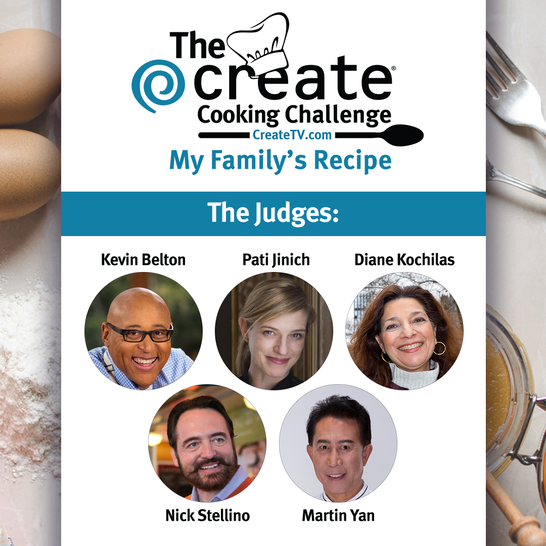 Judges from The Create Cooking Challenge: My Family's Recipe