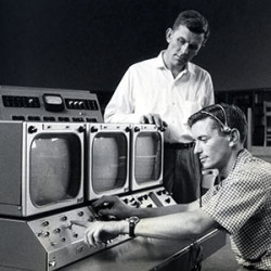 Project Coordinator Dewey Gentry and Technical Director Henry Cauthen at Dreher 1958.