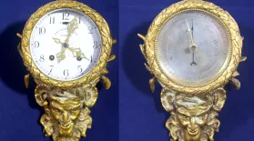 Appraisal: Caldwell & Co. Clock & Barometer Set, ca. 1885: asset-mezzanine-16x9