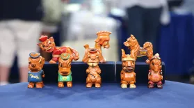 Appraisal: Carter Hoffman College Mascot Carvings, ca. 1950: asset-mezzanine-16x9