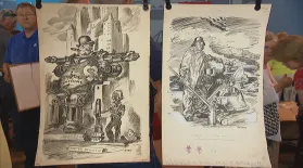 Appraisal: Oscar Cesare Political Drawings, ca. 1930: asset-mezzanine-16x9