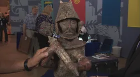 Appraisal: 20th-C. Reproduction West Mexican Warrior Figure: asset-mezzanine-16x9