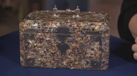 Appraisal: English Abalone-veneered Tea Caddy, ca. 1883: asset-mezzanine-16x9