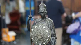 Appraisal: Athena Statue Bronze Clock, ca. 1850: asset-mezzanine-16x9