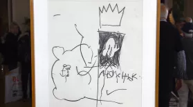 Appraisal: Jean-Michel Basquiat Oil Stick Drawing, ca. 1979: asset-mezzanine-16x9