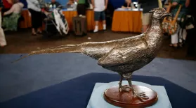 Appraisal: Silver Pheasant Table Ornament, ca. 1900: asset-mezzanine-16x9