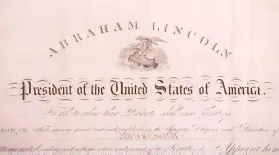 Appraisal: 1863 Lincoln-signed IRS: asset-mezzanine-16x9