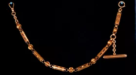 Appraisal: Gold Watch Fob Chain, ca. 1880: asset-mezzanine-16x9