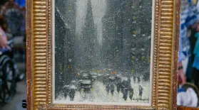 Appraisal: Guy Wiggins 'Old Trinity, New York Winter' Oil: asset-mezzanine-16x9