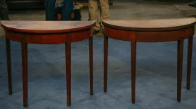 Appraisal: Rhode Island Federal Game Tables, ca. 1810: asset-mezzanine-16x9