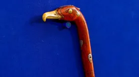 Appraisal: Walnut Eagle Head Cane, ca. 1800: asset-mezzanine-16x9