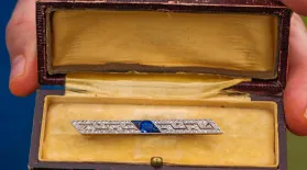 Appraisal: Art Deco Sapphire & Diamond Brooch, ca. 1915: asset-mezzanine-16x9