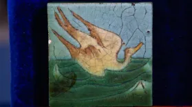 Appraisal: Grueby Cuenca Seagull Tile, ca. 1915: asset-mezzanine-16x9