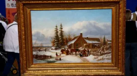 Appraisal: 1870 Cornelius Krieghoff Oil Painting: asset-mezzanine-16x9