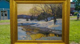 Appraisal: George Gardner Symons "Winter Glow" Oil, ca. 1920: asset-mezzanine-16x9