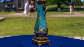 Appraisal: 1874 Christofle Bronze & Enamel Vase: asset-mezzanine-16x9