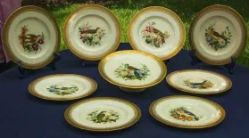 Appraisal: English Porcelain Ornithological Dessert Service, ca. 1860: asset-mezzanine-16x9