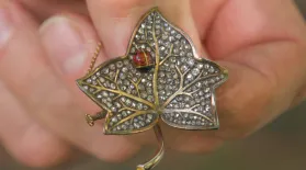 Appraisal: Diamond & Gold Maple Leaf Pin, ca. 1920: asset-mezzanine-16x9