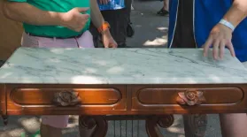 Appraisal: Liberace's American Marble-top Pier Table, ca. 1860: asset-mezzanine-16x9