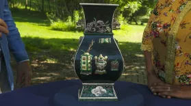 Appraisal: Chinese Famille Noire Porcelain Vase, ca. 1890: asset-mezzanine-16x9