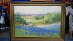 Appraisal: Robert Wood Bluebonnets Oil, ca. 1930: asset-mezzanine-16x9