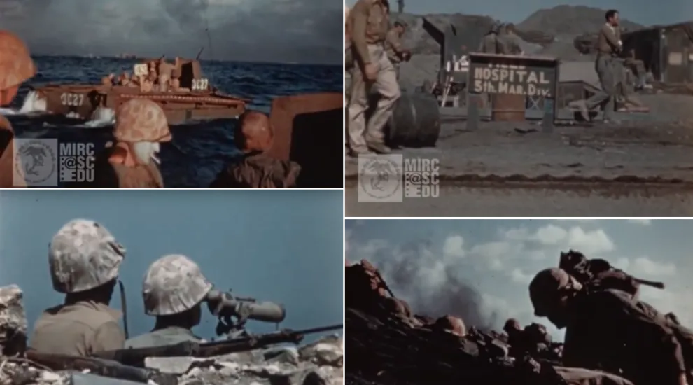 Images of soldiers during the five-week long battle of Iwo Jima are now publically accessible