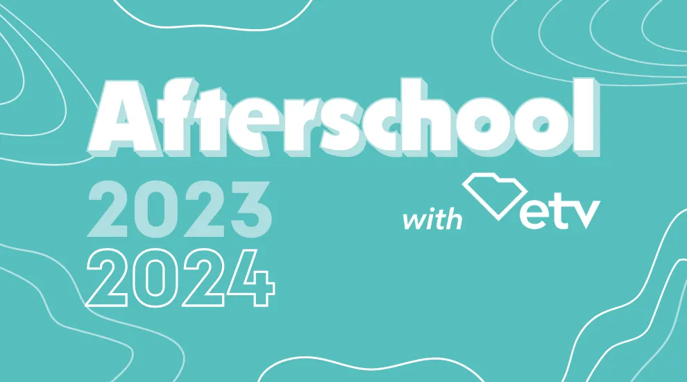 graphic showing words "Afterschool with ETV 2023-2024"