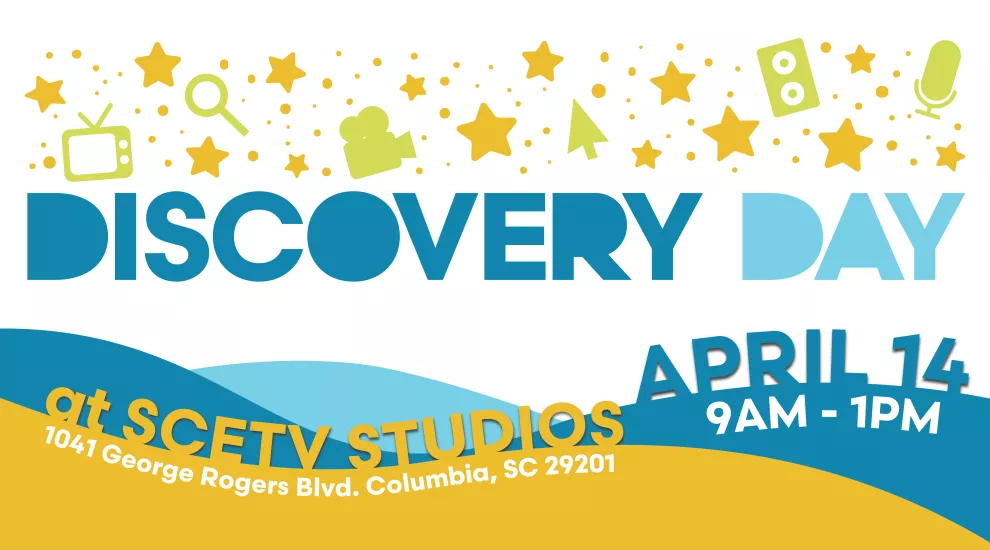 graphic showing the words Discovery Day April 14, 2023