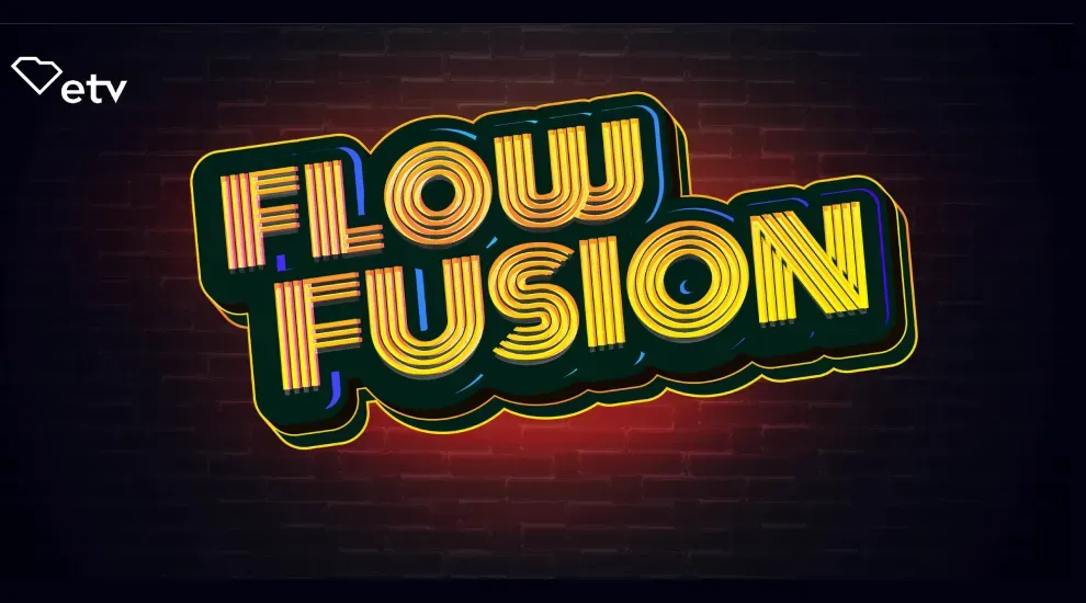 graphic showing the words "FLOW FUSION"