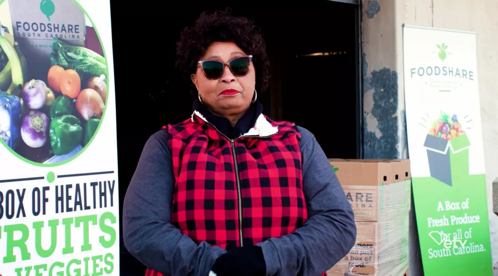 Photograph of Food Share volunteer Alice Noel.