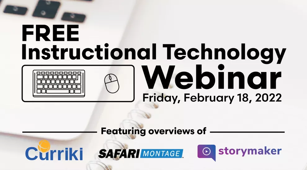 graphic re SCETV Instructional Technology webinar Feb 18, 2022