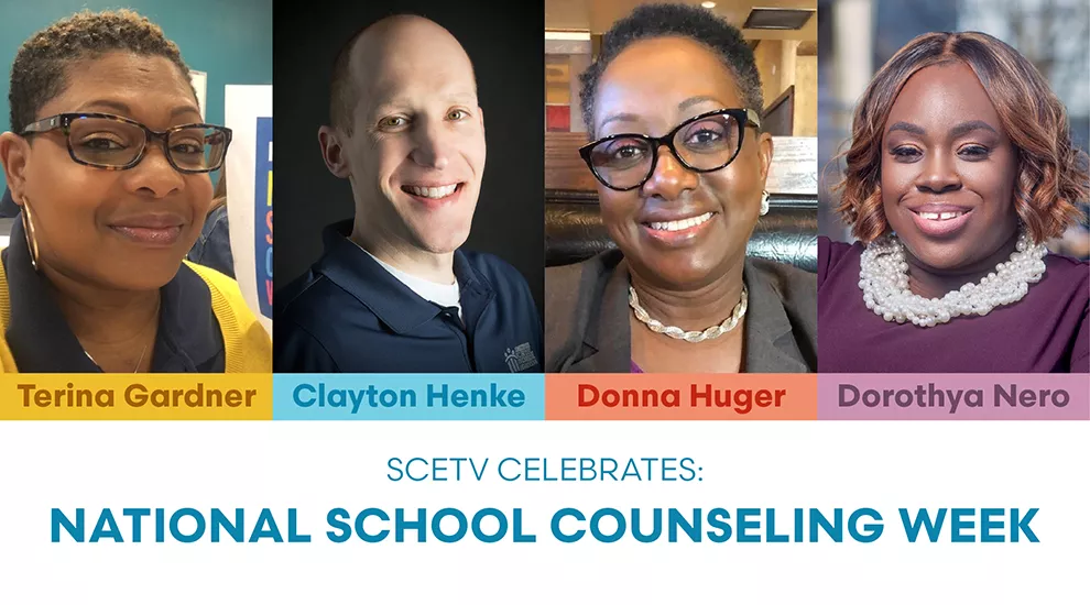 Images of school counselors featured in SCETV Celebrates National School Counseling Week
