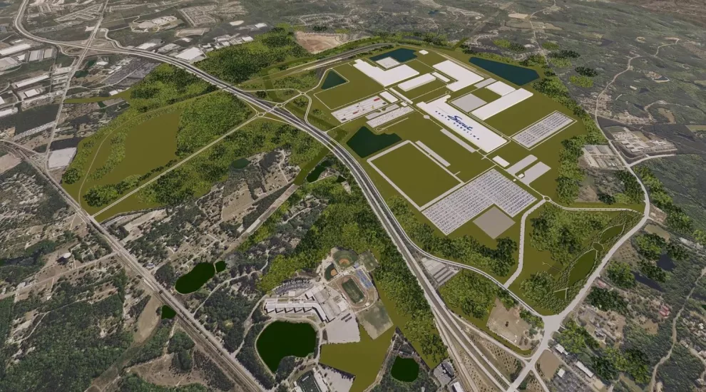 Aerial view of proposed Scout Motors manufacturing location.