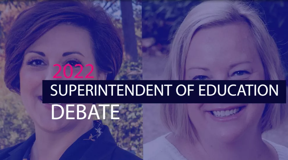 graphic showing 2 candidates for SC Supt of Education