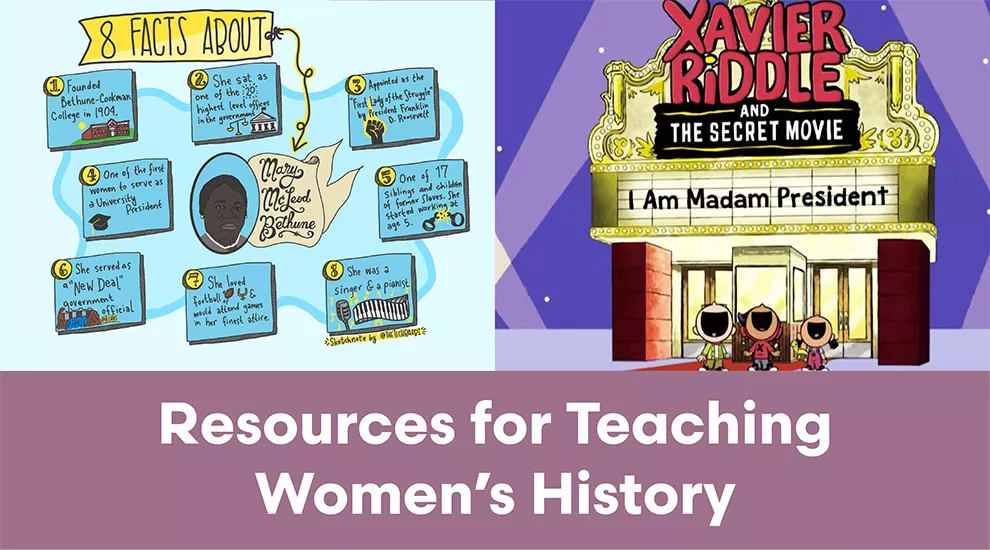 Women's History Month resources from ETV Education