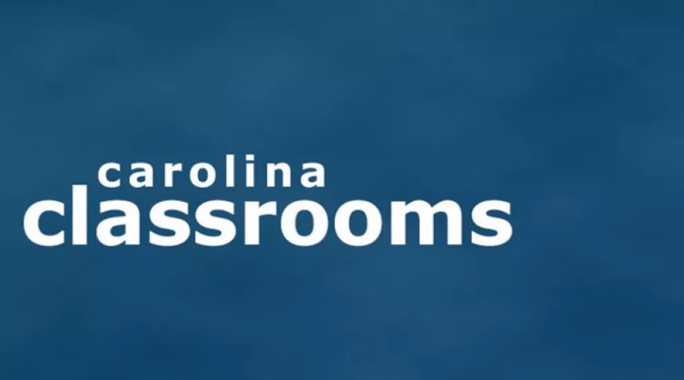 graphic with the words 'Carolina Classrooms'