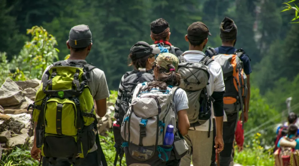 photo of several hikers on journey