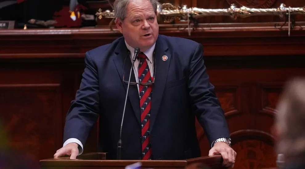 House Judiciary Committee Chairman Weston Newton, R-Beaufort, at the House well at the South Carolina Statehouse on May 6, 2025.