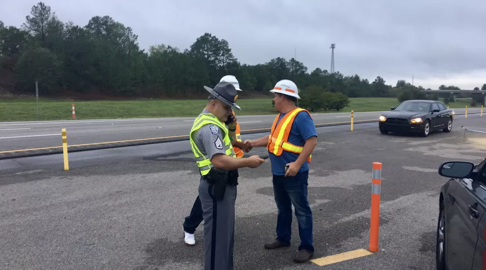 Preparing for I-26 lane reversals