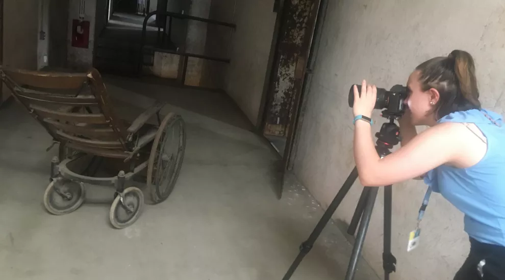 Filming at the Old City Jail in Charleston