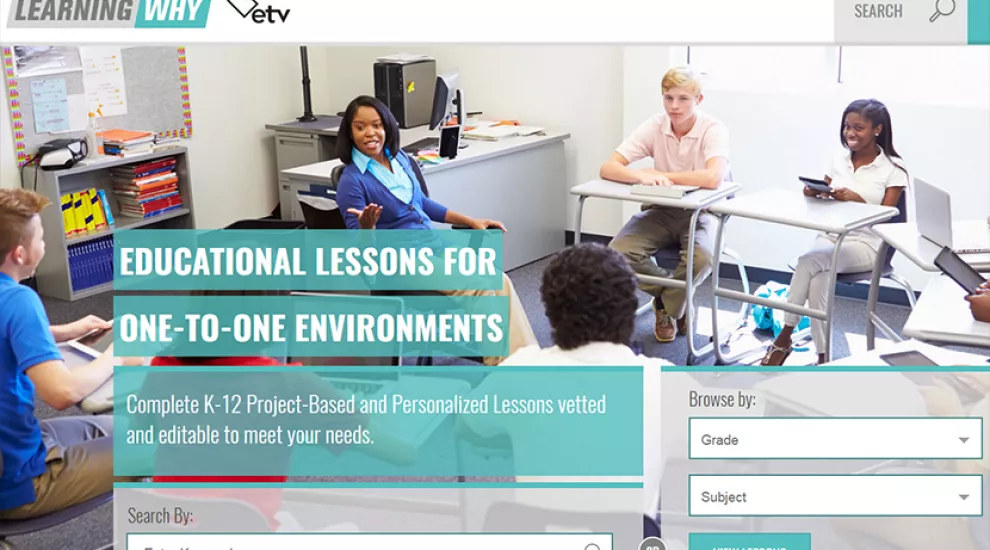 Home page of South Carolina ETV's LearningWhy website
