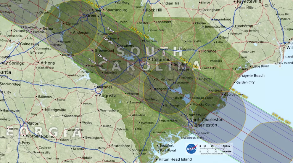 Total Solar Eclipse in South Carolina