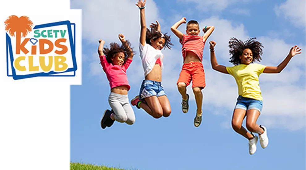 SCETV Kids Club with image of kids jumping